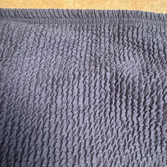 MICHAEL MICHAEL KORS Navy Blue RuchedTop Bandeau Padded Bikini Top Size Medium - Picture 6 of 15